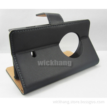 Genuine Real Leather Flip Wallet Case with Stand for Nokia Lumia 1020